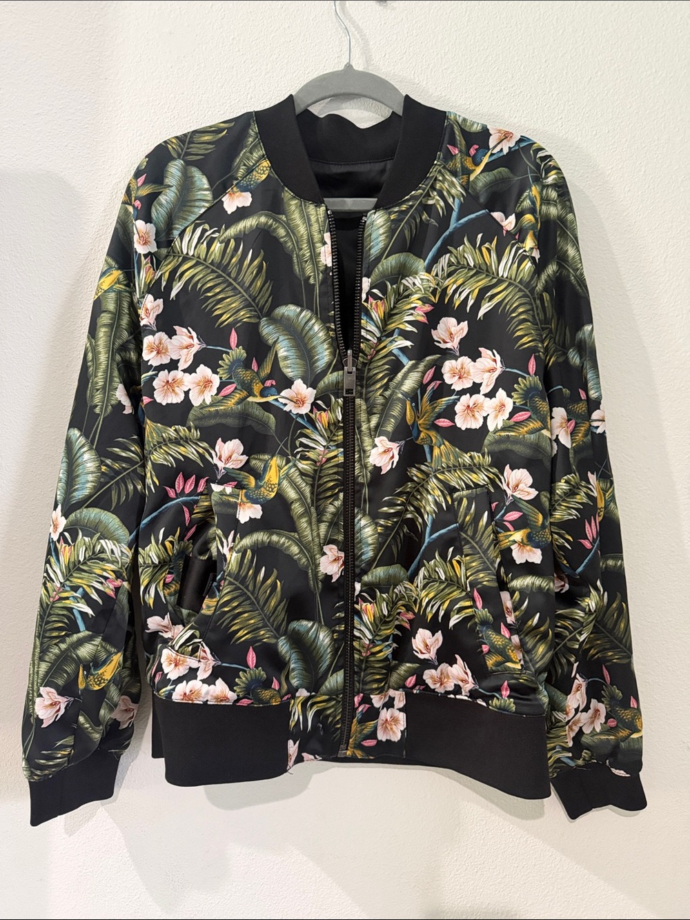 H&M Reversible Tropical Bomber Jacket – Size Medium